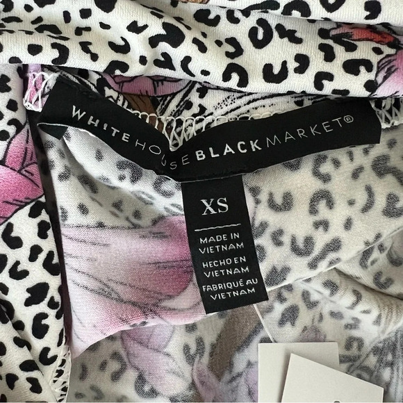 WHBM Strapless Convertible Matte Jersey Dress Maxi Skirt Sunset Floral Animal - Picture 13 of 16